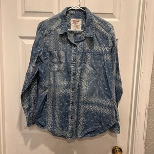 Mossimo Supply Co. Blue Button Down Shirt